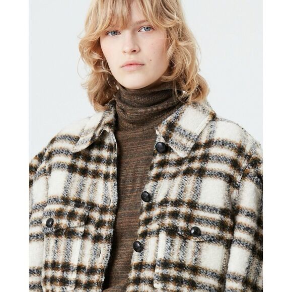 Isabel Marant Etoile Leiko Jacket Coat in Ecru Size 38 US 6 - Picture 6 of 14